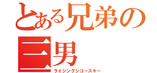 とある兄弟の三男（ライジングシコースキー）