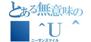 とある無意味の（＾Ｕ＾）（ニーサンスマイル）