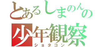 とあるしまのんの少年観察（ショタコン）