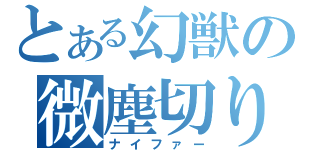 とある幻獣の微塵切り（ナイファー）