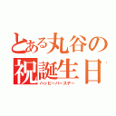 とある丸谷の祝誕生日（ハッピーバースデー）