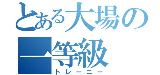 とある大場の一等級（トレーニー）