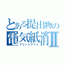 とある提出物の電気紙消失Ⅱ（プリントアウト）