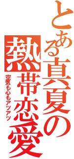 とある真夏の熱帯恋愛（空気も心もアツアツ）