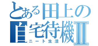 とある田上の自宅待機Ⅱ（ニート生活）