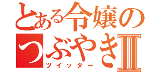 とある令嬢のつぶやきⅡ（ツイッター）