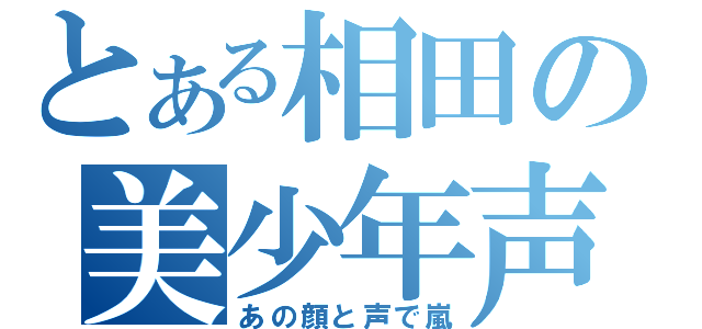 とある相田の美少年声（あの顔と声で嵐）