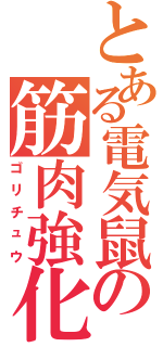 とある電気鼠の筋肉強化（ゴリチュウ）