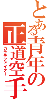 とある青年の正道空手（カラテファイター）