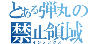 とある弾丸の禁止領域（インデックス）