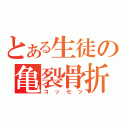 とある生徒の亀裂骨折（コッセツ）