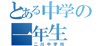 とある中学の一年生（二川中学校）