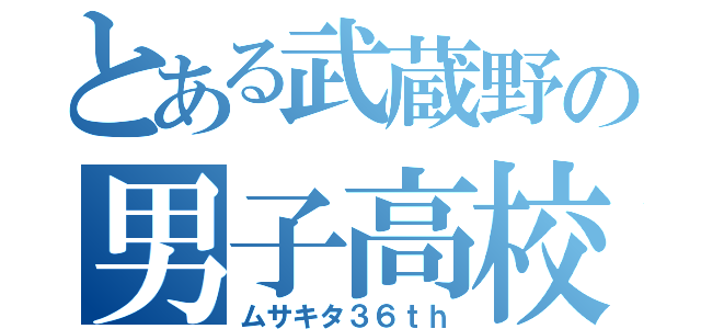 とある武蔵野の男子高校生（ムサキタ３６ｔｈ）