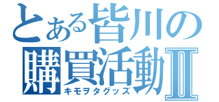 とある皆川の購買活動Ⅱ（キモヲタグッズ）