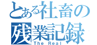 とある社畜の残業記録（Ｔｈｅ　Ｒｅａｌ）