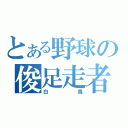 とある野球の俊足走者（白鳥）