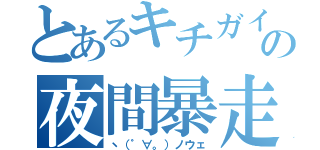 とあるキチガイの夜間暴走（ヽ（゜∀。）ノウェ）