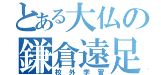 とある大仏の鎌倉遠足（校外学習）