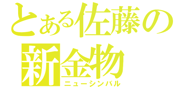 とある佐藤の新金物（ニューシンバル）