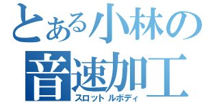 とある小林の音速加工（スロットルボディ）