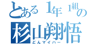 とある１年１組の杉山翔悟（どんマイハー）