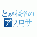 とある橿学のアフロサッカー（ゴリラ）