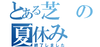 とある芝の夏休み（終了しました）