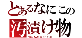 とあるなにこの汚漬け物（ウエッ、キムチくせぇ！（°д°＃））