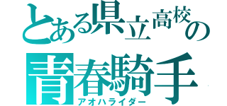 とある県立高校の青春騎手（アオハライダー）