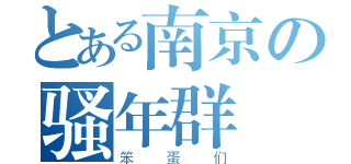 とある南京の骚年群（笨蛋们）