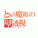 とある魔術の壁透視（ウォールハック）