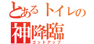 とあるトイレの神降臨（ゴッドアップ）