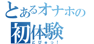 とあるオナホの初体験（どぴゅっ！）