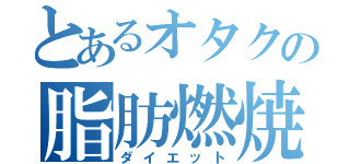 とあるオタクの脂肪燃焼（ダイエット）