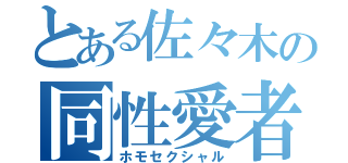 とある佐々木の同性愛者（ホモセクシャル）