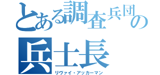 とある調査兵団の兵士長（リヴァイ・アッカーマン）