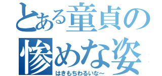 とある童貞の惨めな姿（はきもちわるいな～）