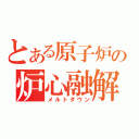 とある原子炉の炉心融解（メルトダウン）