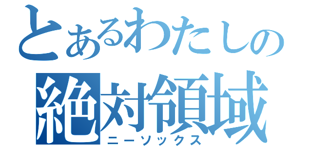 とあるわたしの絶対領域（ニーソックス）