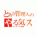 とある管理人のやる気スイッチ（ランキング投票）