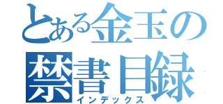 とある金玉の禁書目録（インデックス）