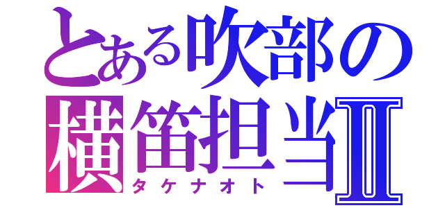 とある吹部の横笛担当Ⅱ（タケナオト）