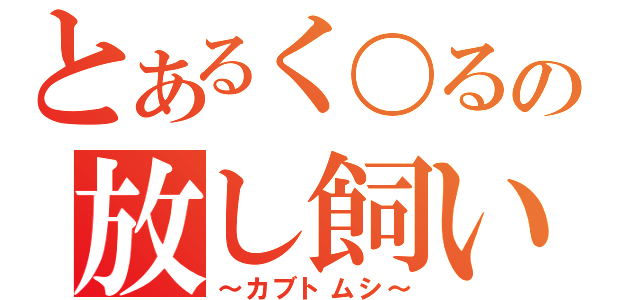 とあるく〇るの放し飼い（～カブトムシ～）