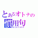 とあるオトナの慣用句（ＥＣＳＴＡＳＹ）