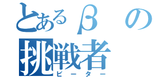 とあるβの挑戦者（ビーター）