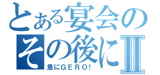 とある宴会のその後にⅡ（急にＧＥＲＯ！）