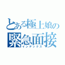 とある極上娘の緊急面接（インデックス）