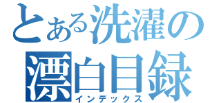 とある洗濯の漂白目録（インデックス）