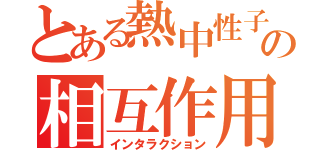 とある熱中性子の相互作用（インタラクション）