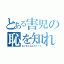 とある害児の恥を知れ！（めぐせくねんだが！？）